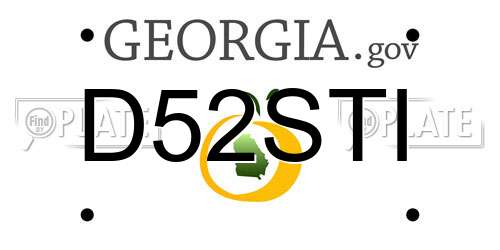 D52STI Georgia License Plate