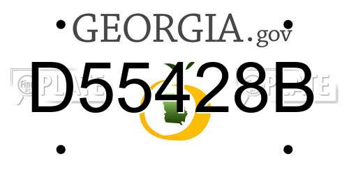 D55428B Georgia License Plate