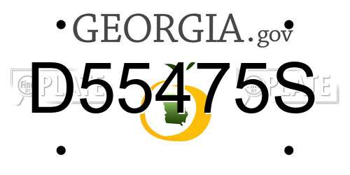 D55475S Georgia License Plate