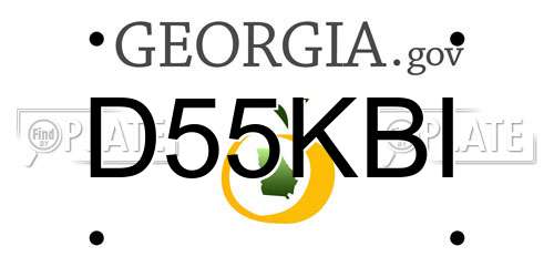 D55KBI Georgia License Plate