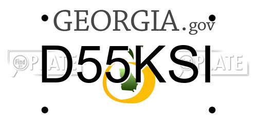 D55KSI Georgia License Plate