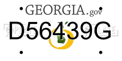 D56439G Georgia License Plate