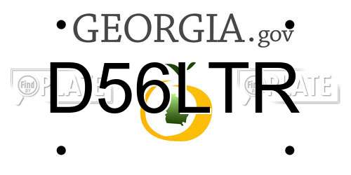 D56LTR Georgia License Plate