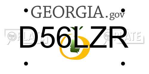 D56LZR Georgia License Plate