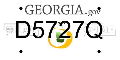D5727Q Georgia License Plate