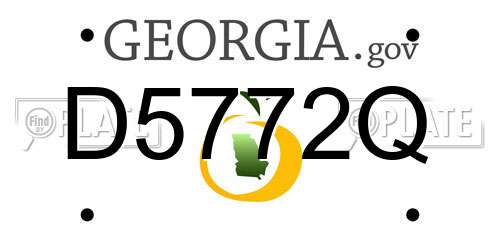 D5772Q Georgia License Plate