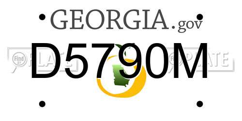 D5790M Georgia License Plate