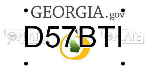 D57BTI Georgia License Plate