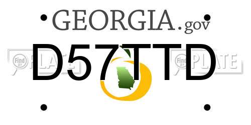 D57TTD Georgia License Plate