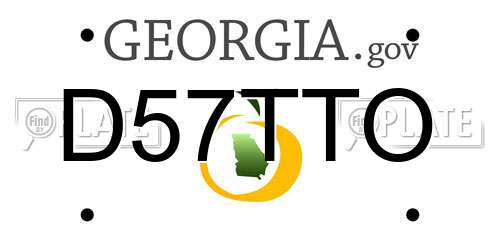 D57TTO Georgia License Plate
