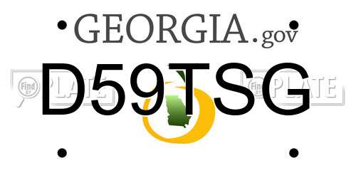 D59TSG Georgia License Plate