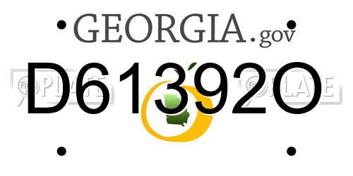D61392O Georgia License Plate