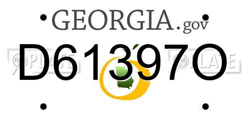 D61397O Georgia License Plate