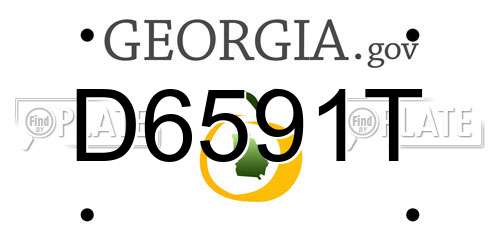 D6591T Georgia License Plate