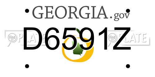 D6591Z Georgia License Plate