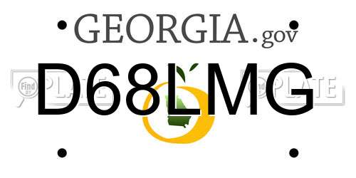 D68LMG Georgia License Plate