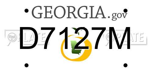 D7127M Georgia License Plate