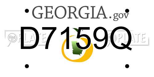 D7159Q Georgia License Plate