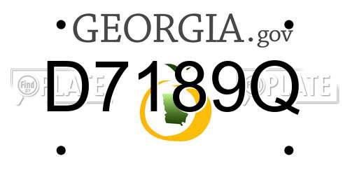 D7189Q Georgia License Plate