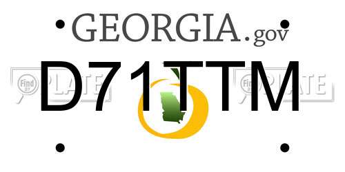 D71TTM Georgia License Plate
