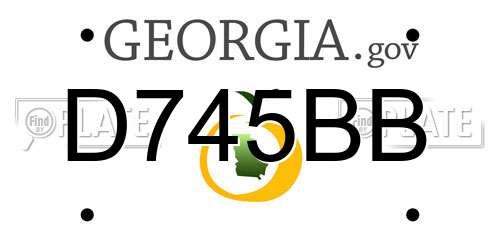 D745BB Georgia License Plate