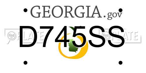 D745SS Georgia License Plate