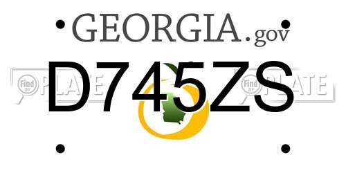 D745ZS Georgia License Plate