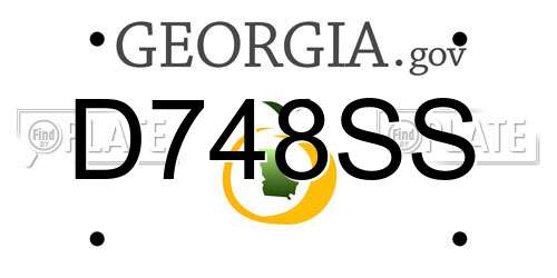 D748SS Georgia License Plate