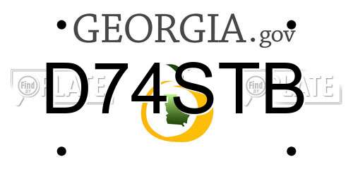 D74STB Georgia License Plate
