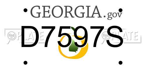 D7597S Georgia License Plate
