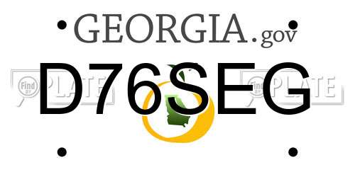 D76SEG Georgia License Plate