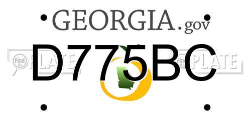 D775BC Georgia License Plate
