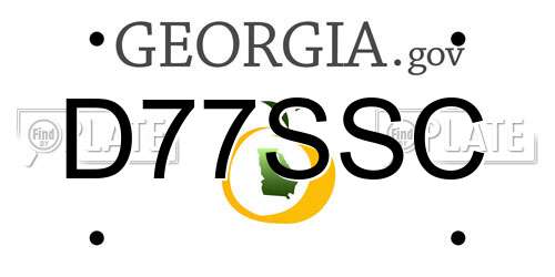 D77SSC Georgia License Plate