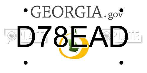 D78EAD Georgia License Plate