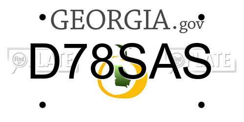 D78SAS Georgia License Plate