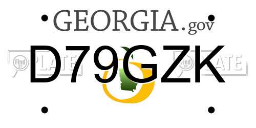 D79GZK Georgia License Plate