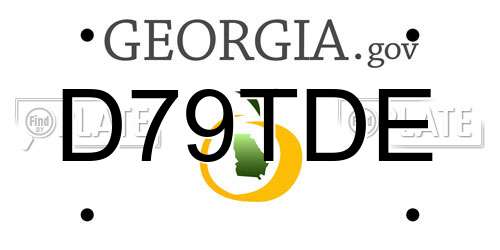 D79TDE Georgia License Plate