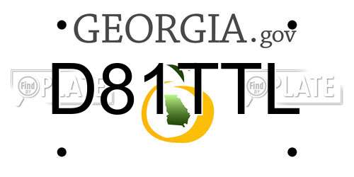 D81TTL Georgia License Plate