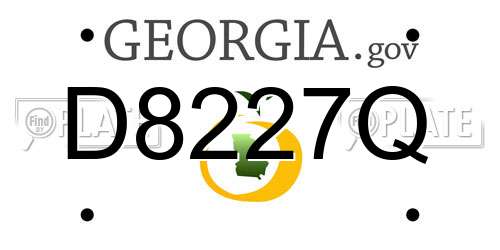 D8227Q Georgia License Plate