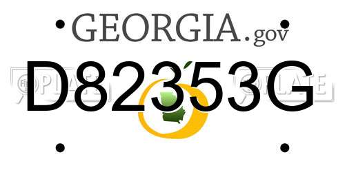 D82353G Georgia License Plate
