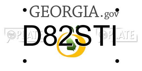 D82STI Georgia License Plate