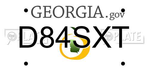 D84SXT Georgia License Plate