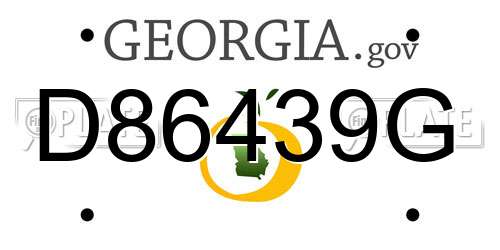 D86439G Georgia License Plate