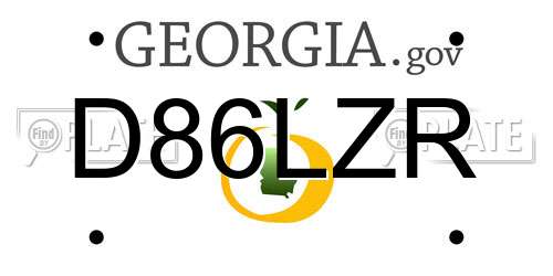 D86LZR Georgia License Plate