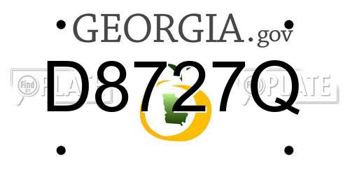 D8727Q Georgia License Plate