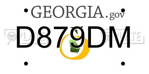 D879DM Georgia License Plate