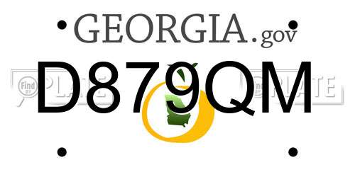 D879QM Georgia License Plate