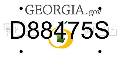 D88475S Georgia License Plate