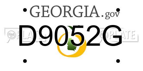 D9052G Georgia License Plate