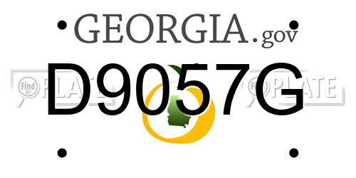 D9057G Georgia License Plate